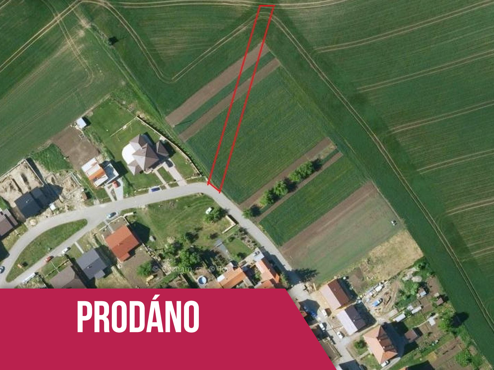 STAVEBNÍ POZEMEK NA PRODEJ 1906 M2, KRUMVÍŘ - PRODÁNO